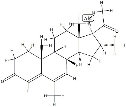 17-Hydroxy-6,16α-dimethylpregna-4,6-diene-3,20-dione结构式