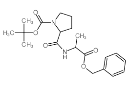 tert-butyl 2-(1-phenylmethoxycarbonylethylcarbamoyl)pyrrolidine-1-carboxylate结构式