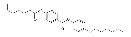 p-(Heptanoyloxy)benzoic acid p-(hexyloxy)phenyl ester结构式