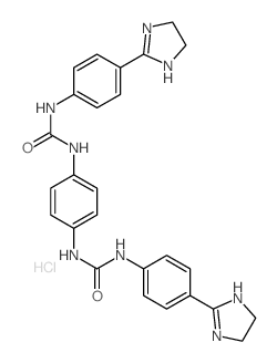 Urea, 1,1-p-phenylenebis-[3- (p-2-imidazolin-2-ylphenyl)-, dihydrochloride结构式