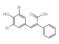 3-(3,5-dibromo-4-hydroxy-phenyl)-2-phenyl-prop-2-enoic acid structure