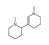 1-methyl-5-(1-methylpiperidin-2-yl)-3,4-dihydro-2H-pyridine结构式