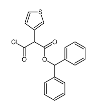 α-diphenylmethoxycarbonyl-α-(3-thienyl)acetyl chloride Structure