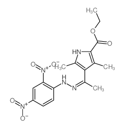 ethyl 4-[1-[2-(2,4-dinitrophenyl)hydrazinyl]ethylidene]-3,5-dimethyl-pyrrole-2-carboxylate Structure