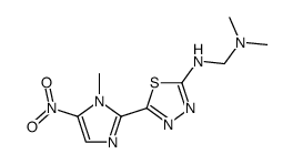 N,N-dimethyl-N'-[5-(1-methyl-5-nitro-1H-imidazol-2-yl)-[1,3,4]thiadiazol-2-yl]-methanediamine Structure