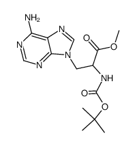 Nα-Boc-DL-β-(adeninyl-N9)-α-alanine methyl ester Structure