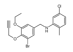 N-[(3-bromo-5-ethoxy-4-prop-2-ynoxyphenyl)methyl]-5-chloro-2-methylaniline结构式