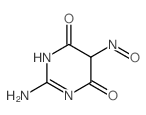 4,6(1H,5H)-Pyrimidinedione, 2-amino-5-nitroso-结构式