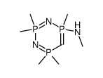 methyl-(2,2,4,6,6-pentamethyl-2λ5,4λ5,6λ5-[1,3,2,4,6]diazatriphosphinin-4-yl)-amine结构式