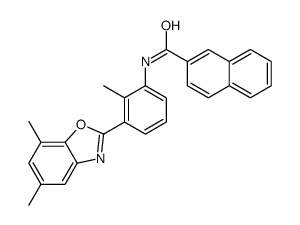 N-[3-(5,7-dimethyl-1,3-benzoxazol-2-yl)-2-methylphenyl]naphthalene-2-carboxamide Structure