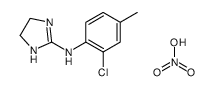 N-(2-chloro-p-tolyl)-4,5-dihydro-1H-imidazol-2-amine mononitrate结构式