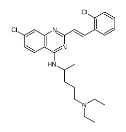 2-(2'-Chlorostyryl)-4-(δ-diethylamino-α-methylbutylamino)-7-chloroquinazoline结构式