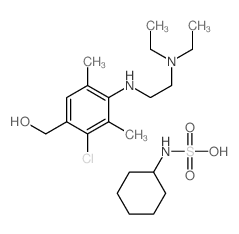 [2-chloro-4-(2-diethylaminoethylamino)-3,5-dimethyl-phenyl]methanol; (sulfoamino)cyclohexane结构式