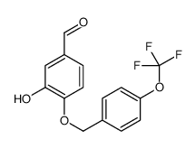3-hydroxy-4-[[4-(trifluoromethoxy)phenyl]methoxy]benzaldehyde Structure