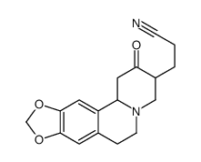 3-(2-oxo-1,3,4,6,7,12b-hexahydro-[1,3]benzodioxolo[6,5-a]quinolizin-3-yl)propanenitrile结构式