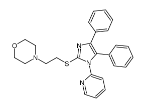 4-[2-(4,5-diphenyl-1-pyridin-2-ylimidazol-2-yl)sulfanylethyl]morpholine结构式