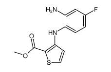 3-(2-amino-4-fluoro-anilino)-thiophene-2-carboxylic acid methyl ester Structure