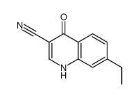 7-乙基-4-羟基-3-喹啉甲腈结构式
