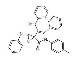 7-benzoyl-6-phenyl-2-phenylimino-5-p-tolyl-1-oxa-5-aza-spiro[2.4]hept-6-en-4-one结构式