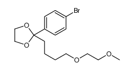 2-(4-bromophenyl)-2-[4-(2-methoxyethoxy)butyl]-1,3-dioxolane结构式