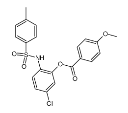 4-Methoxy-benzoic acid 5-chloro-2-(toluene-4-sulfonylamino)-phenyl ester结构式