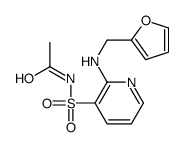 N-[2-(furan-2-ylmethylamino)pyridin-3-yl]sulfonylacetamide结构式