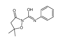 5,5-dimethyl-3-oxo-N-phenyl-1,2-oxazolidine-2-carboxamide结构式