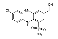 3-Amino-2-(4-chloro-phenylamino)-5-hydroxymethyl-benzenesulfonamide结构式