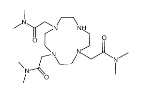 2-(4,10-bis-dimethyl-carbamoylmethyl-1,4,7,10-tetraaza-cyclododec-1-yl)-N,N-dimethyl-acetamide结构式