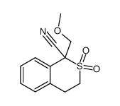 1-methoxymethyl-2,2-dioxo-2λ6-isothiochroman-1-carbonitrile结构式