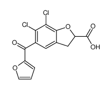 6,7-dichloro-2,3-dihydro-5-(2-furoyl)-benzofuran-2-carboxylic acid Structure