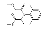 2-[(2,6-Dimethyl-phenyl)-(2-methoxy-acetyl)-amino]-thiopropionic acid S-methyl ester结构式