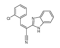 (E)-2-(1H-benzimidazol-2-yl)-3-(2-chlorophenyl)prop-2-enenitrile结构式