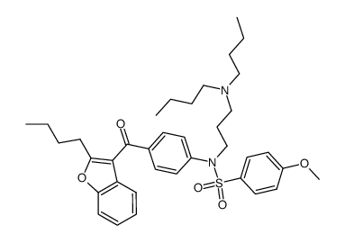 N-[4-[(2-Butyl-3-benzofuranyl)carbonyl]phenyl]-N-[3-(dibutylamino)propyl]-4-methoxybenzenesulfonamide picture