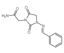 2-[3-(benzylideneamino)-2,5-dioxo-imidazolidin-1-yl]acetamide结构式