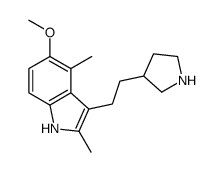 5-methoxy-2,4-dimethyl-3-(2-pyrrolidin-3-ylethyl)-1H-indole结构式