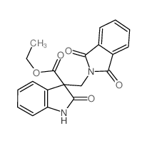 1H-Indole-3-carboxylicacid, 3-[(1,3-dihydro-1,3-dioxo-2H-isoindol-2-yl)methyl]-2,3-dihydro-2-oxo-,ethyl ester picture