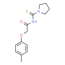 2-(4-methylphenoxy)-N-(1-pyrrolidinylcarbonothioyl)acetamide结构式