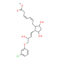 (3Z,5Z)-7-[(1R)-2β-[(E,R)-4-(3-Chlorophenoxy)-3-hydroxy-1-butenyl]-3α,5α-dihydroxycyclopentan-1α-yl]-3,5-heptadienoic acid methyl ester结构式