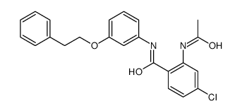 2-acetamido-4-chloro-N-[3-(2-phenylethoxy)phenyl]benzamide结构式