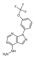 4-hydrazino-1-[3-(trifluoromethoxy)phenyl]-1H-rzl[3,4-d]pyrimidine Structure