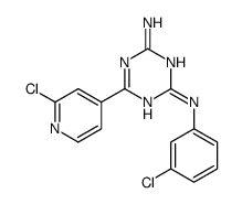 2-N-(3-chlorophenyl)-6-(2-chloropyridin-4-yl)-1,3,5-triazine-2,4-diamine Structure