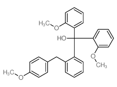 Benzenemethanol, a,a-bis(2-methoxyphenyl)-2-[(4-methoxyphenyl)methyl]- structure