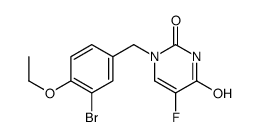 1-[(3-bromo-4-ethoxyphenyl)methyl]-5-fluoropyrimidine-2,4-dione Structure