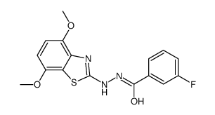 N'-(4,7-dimethoxy-1,3-benzothiazol-2-yl)-3-fluorobenzohydrazide Structure