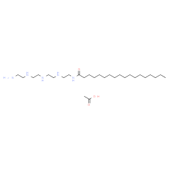 N-[2-[[2-[[2-[(2-aminoethyl)amino]ethyl]amino]ethyl]amino]ethyl]stearamide monoacetate structure