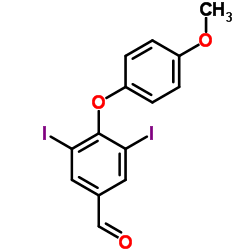 3,5-diiodo-4-(4-methoxy-phenoxy)-benzaldehyde结构式