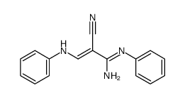 2-Cyan-N2-phenyl-3-(phenylamino)acrylamidin Structure