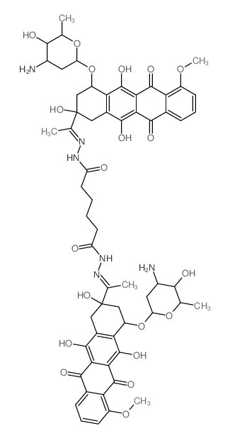 Hexanedioic acid,bis[[1-[4-[(3-amino-2,3,6-trideoxy-a-L-lyxo-hexopyranosyl)oxy]-1,2,3,4,6,11-hexahydro-2,5,12-trihydroxy-7-methoxy-6,11-dioxo-2-naphthacenyl]ethylidene]hydrazide],dihydrochloride, [2S- picture