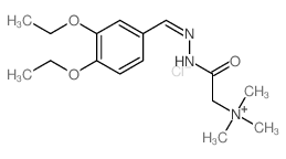 Ethanaminium,2-[2-[(3,4-diethoxyphenyl)methylene]hydrazinyl]-N,N,N-trimethyl-2-oxo-,chloride (1:1) Structure